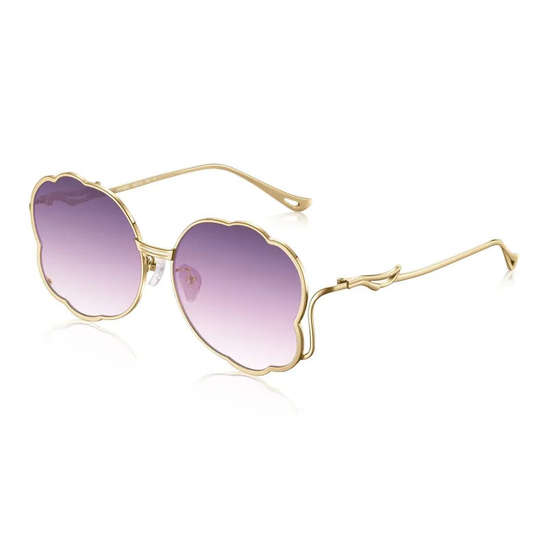 Lao Feng Xiang Β Titanium Irregular Shape Sunglasses Women's-2