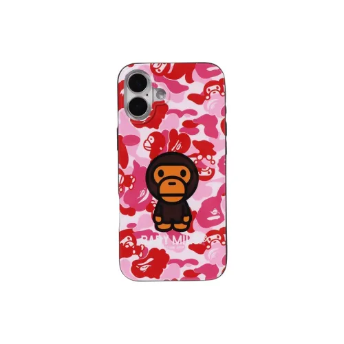 A BATHING APE TPU Material BABY MILOⓇ Pattern ABC MILO CAMO Phone Cases Compatibility With IPhone 16 Plus Cartoon