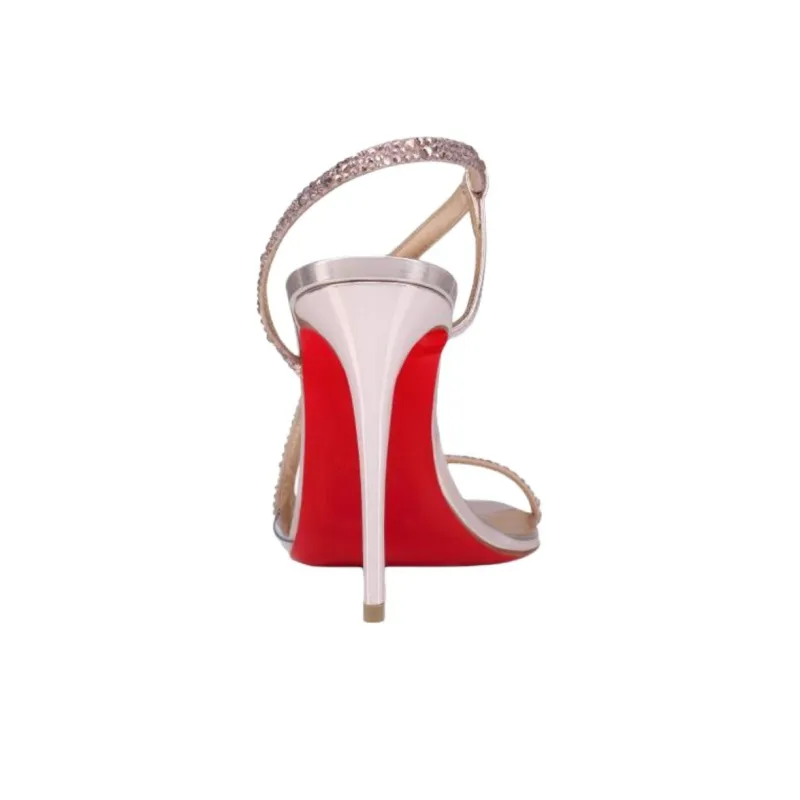 CL Rosalie One Strap Sandals 10cm Women's Pink-3