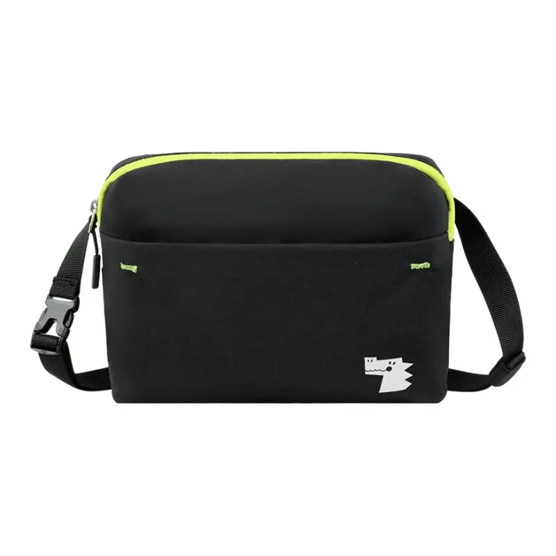 YOME Polyester Crossbody Bag Regular Unisex Ink Black/Light Coffee/Light Sky Blue-0