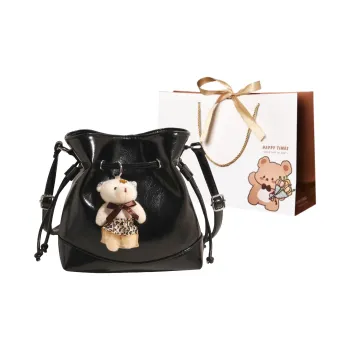 ERANGBEAR PU Crossbody Bag Regular Women's Black/Blue/Ecru/Burgundy