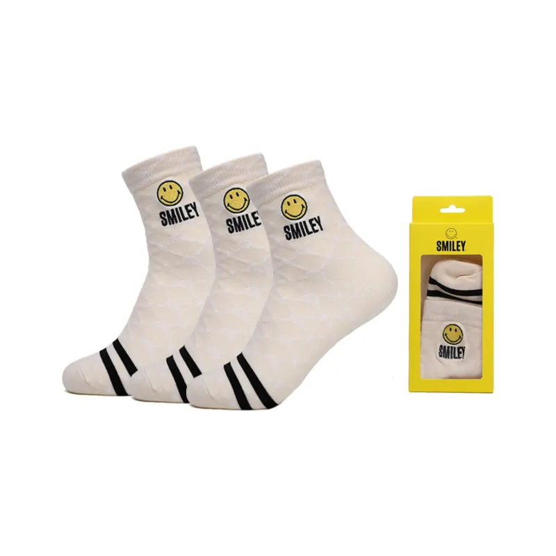 SMILEY Mid Calf Socks Unisex Combo Set-9