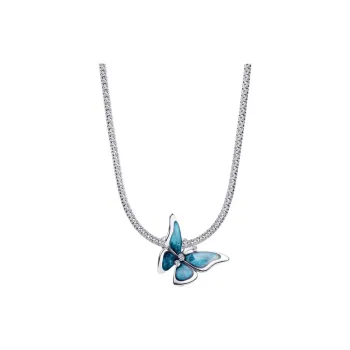 Pandora 925 Sterling Silver Necklaces Women's Blue