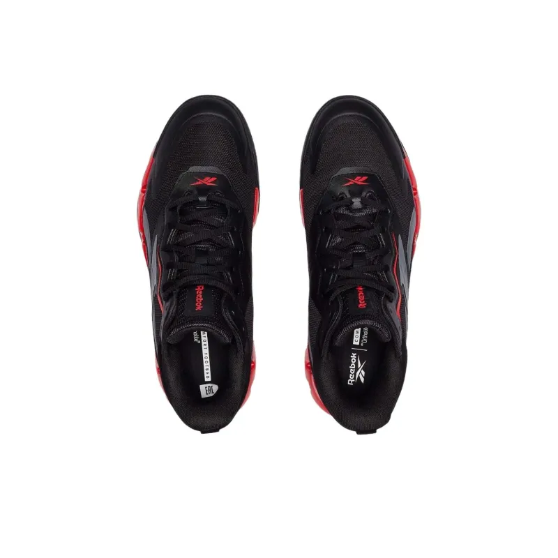 Reebok Zig Encore Anti Slip Wear Resistant Low Top Basketball Shoes Men's Black Red-3