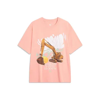 LINING T Shirts Unisex Coral Fleece Pink