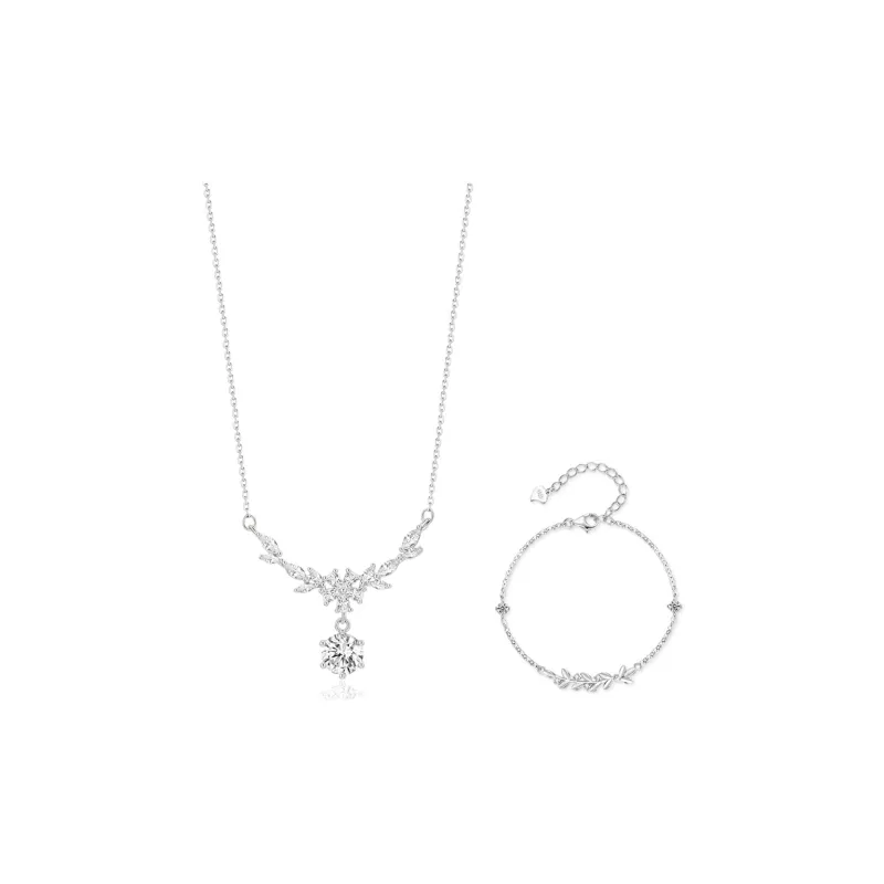 SHEEHHYY S925 Silver Necklaces Women's-0