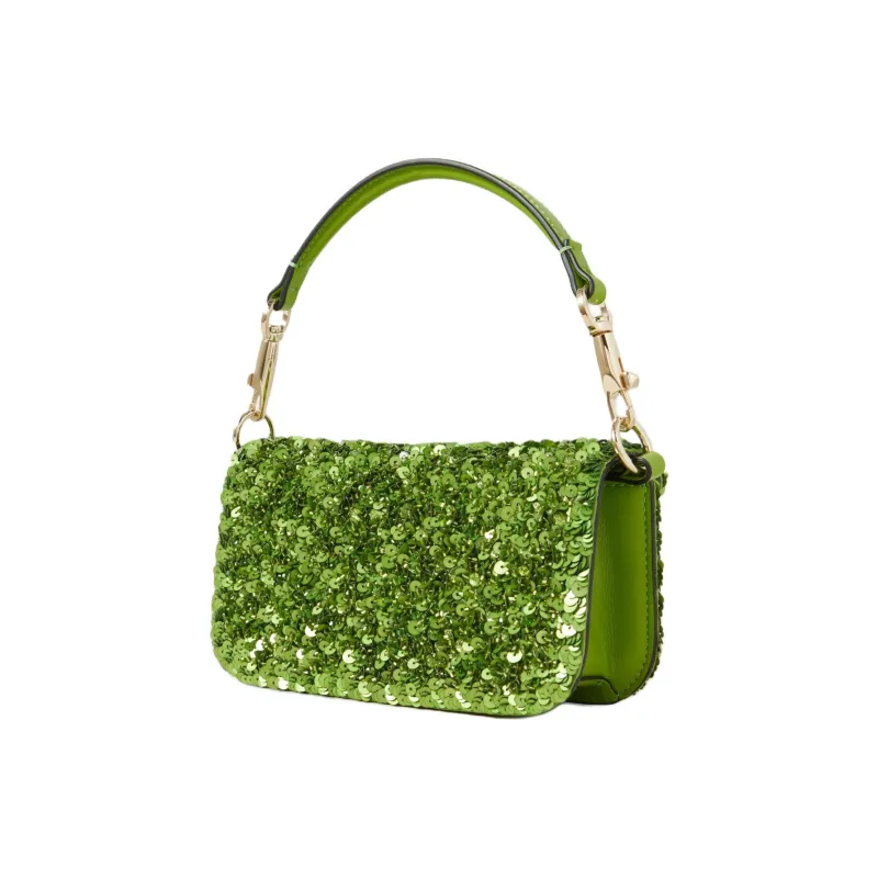 Valentino LocòVlogo Lambskin Shoulder Bag, Crossbody Bag, Handbag Trumpets Women's Turquoise-1