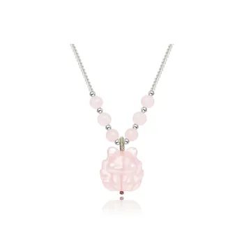 Jodie&Kevin Natural Pink Crystal Necklaces Women's