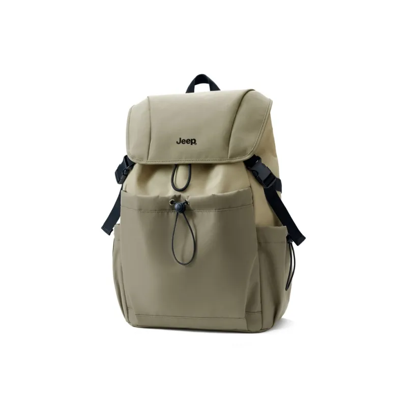 Jeep Fabric Backpack Laptop Bag Unisex Agate Black/Plantain Green/Desert Yellow-5