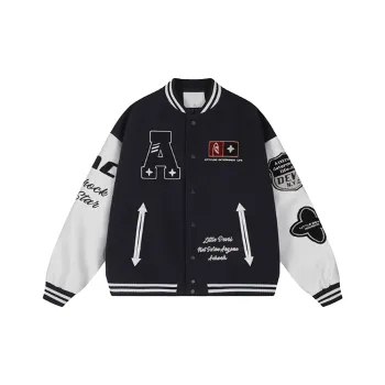 NOAHGIGI Baseball Jacket Unisex Black