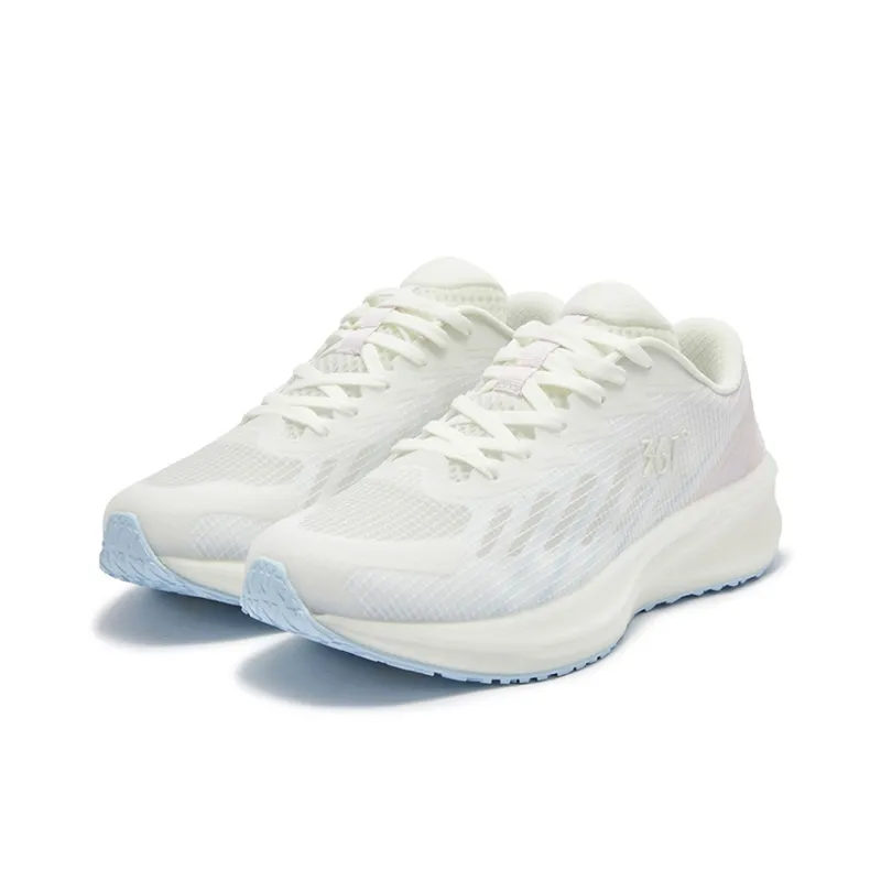 361° Feng Yi Anti Slip Wear Resistant Low Top Casual Running Shoes Women's White Pink Pearl-2