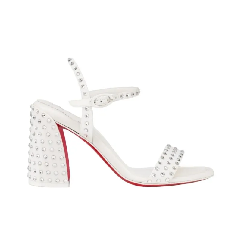 CL LUBOTING Miss Jane One Strap Sandals 8.5cm Women's White-1