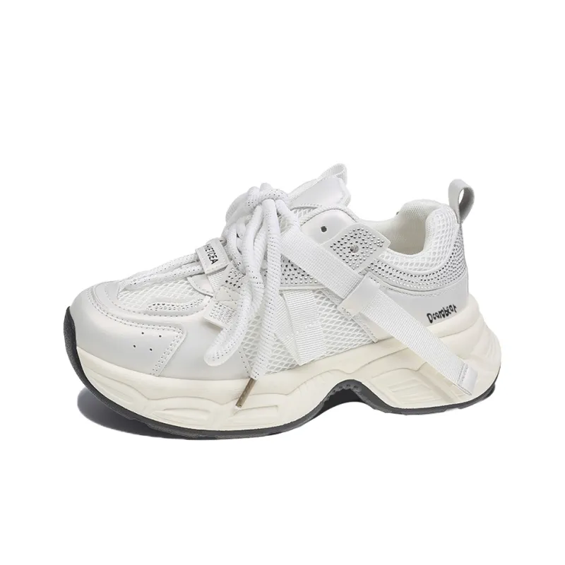 Budding Bear Slip Resistant, Abrasion Resistant, Breathable, Height Increasing Low Top Chunky Sneakers Women's Box-7