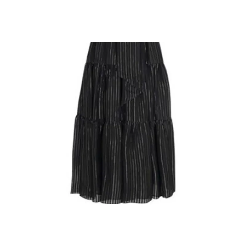 CELINE Short Sleeved Dress Women's Black-4