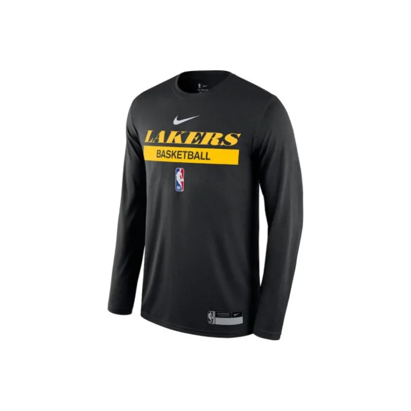 Nike Nba Los Angeles Lakers Practice Dri Fit L/S T shirt-0