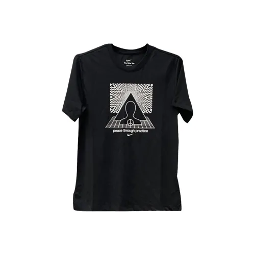 nike Elastika Drop Shoulder Sleeve T Shirt Men's Black