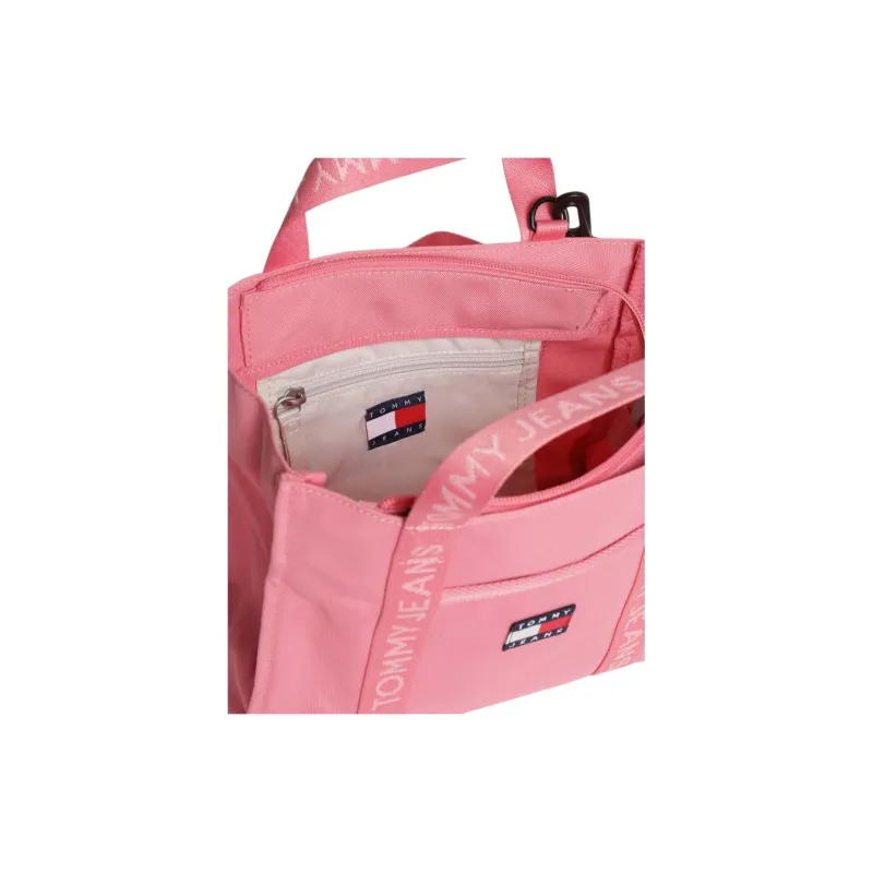 Tommy Hilfiger Polyester Tote Bag Shopping Bag Shoulder Bag Crossbody Bag Handbag Women's Pink-3