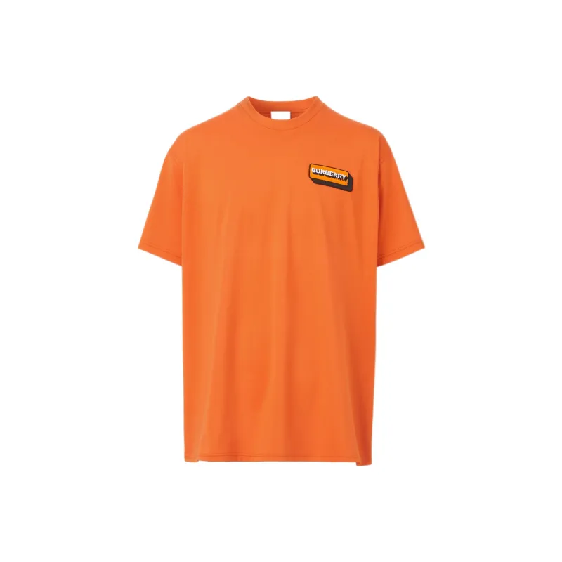 Burberry Logo Applique Cotton Oversized T shirt-0
