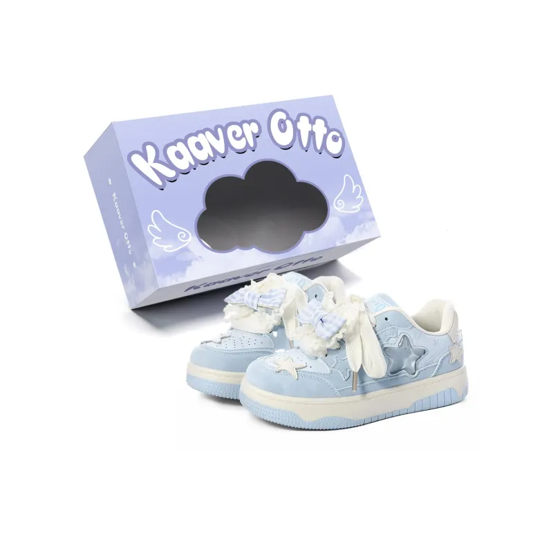 KAAVER OTTO Skateboard Shoes Women's Low Top White-28