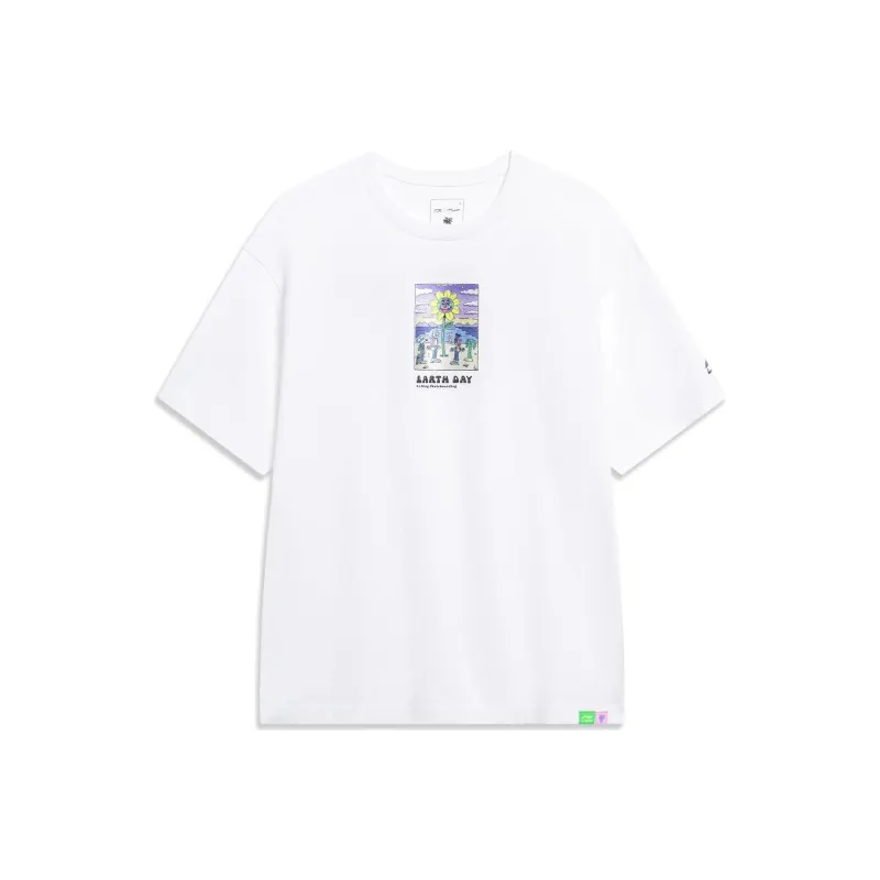 LiNing T Shirt Unisex Standard White-0