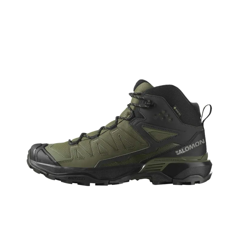 SALOMON X ULTRA 360 Cushioning Waterproof Grip Mid Top Hiking Shoes Men's Green Black-0