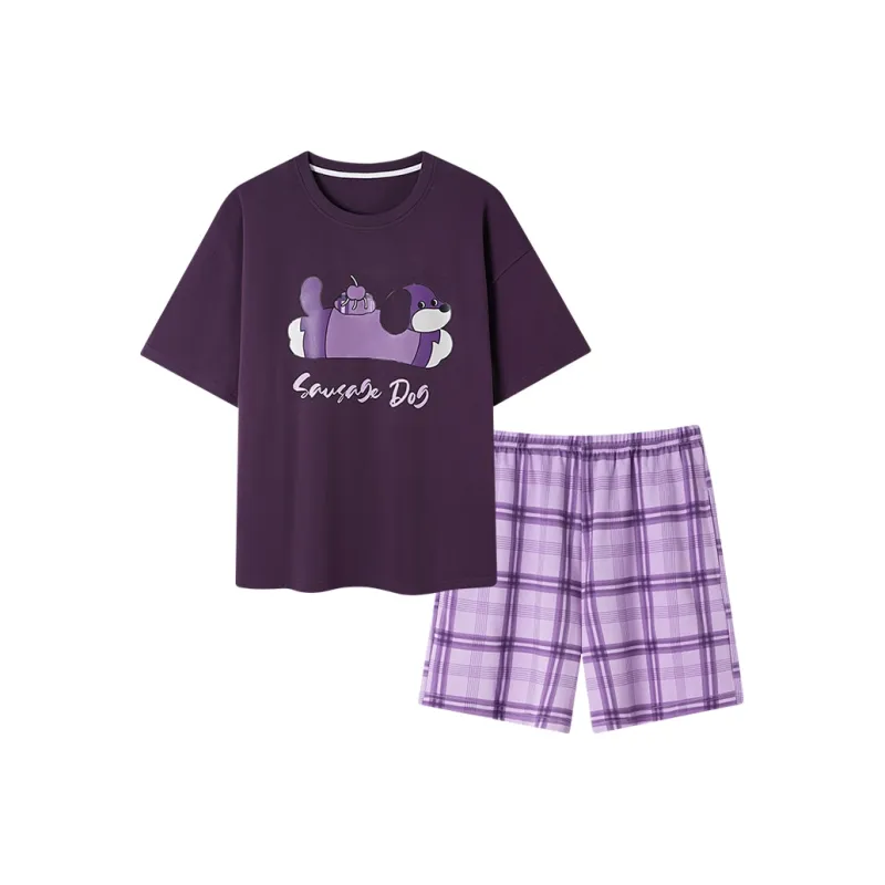 MIIOW Cool One Summer Series Pajama Set Women's Dark Purple-0