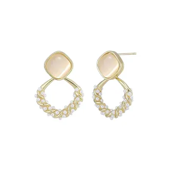 ONEKISS Gold Plated Copper Earrings Women's