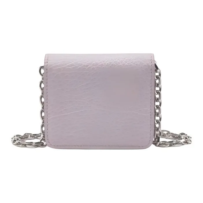 Maison Margiela Leather Shoulder Bag, Crossbody Bag, Wallet Mini Women's Light Purple-3