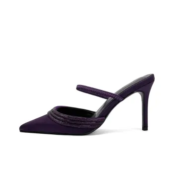 KATHRYN WILSON Rubber Sole Abrasion Resistant Wrap toe Slippers Women's Purple