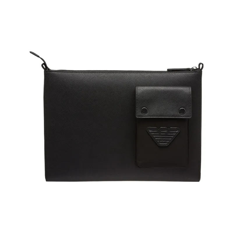 EMPORIO ARMANI Polyamide Wrist Bag Clutch Men's Black-0