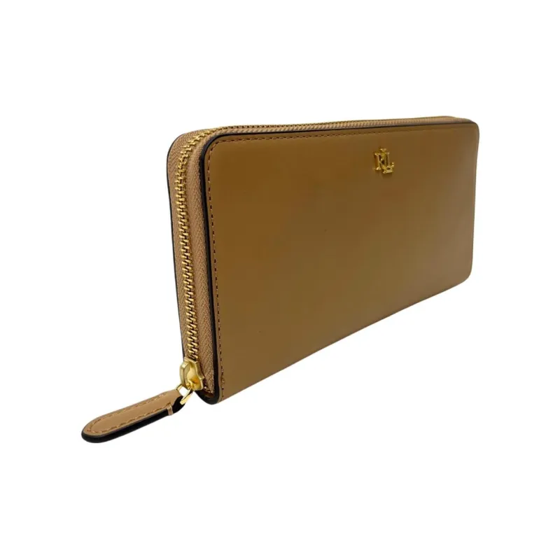 Ralph Lauren Leather Wallet Women's Beige Brown-1