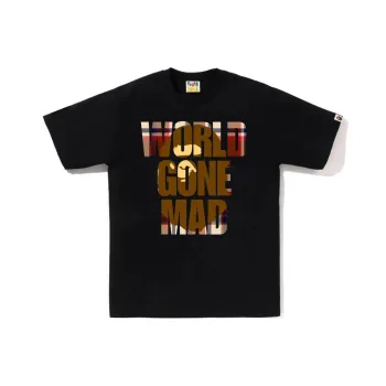 A BATHING APE Check Wgm Ape Head Overlap Tee
