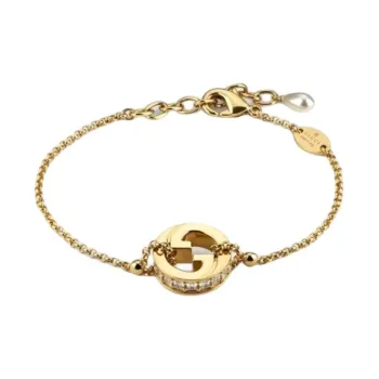 GUCCI Brass, Crystal, Glass, Pearl Bracelets Unisex Gold