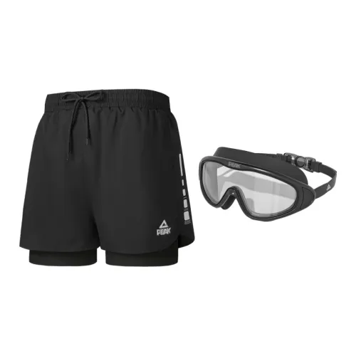 PEAK Swimming Sets Seaside Swimming Pool And Hot Spring Men's Two Piece Set Black