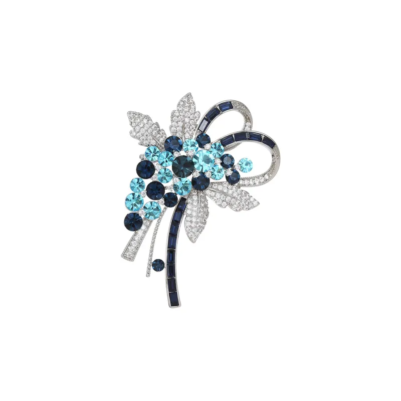 VIOLET Synthetic Cubic Zirconia Brooches Unisex-0