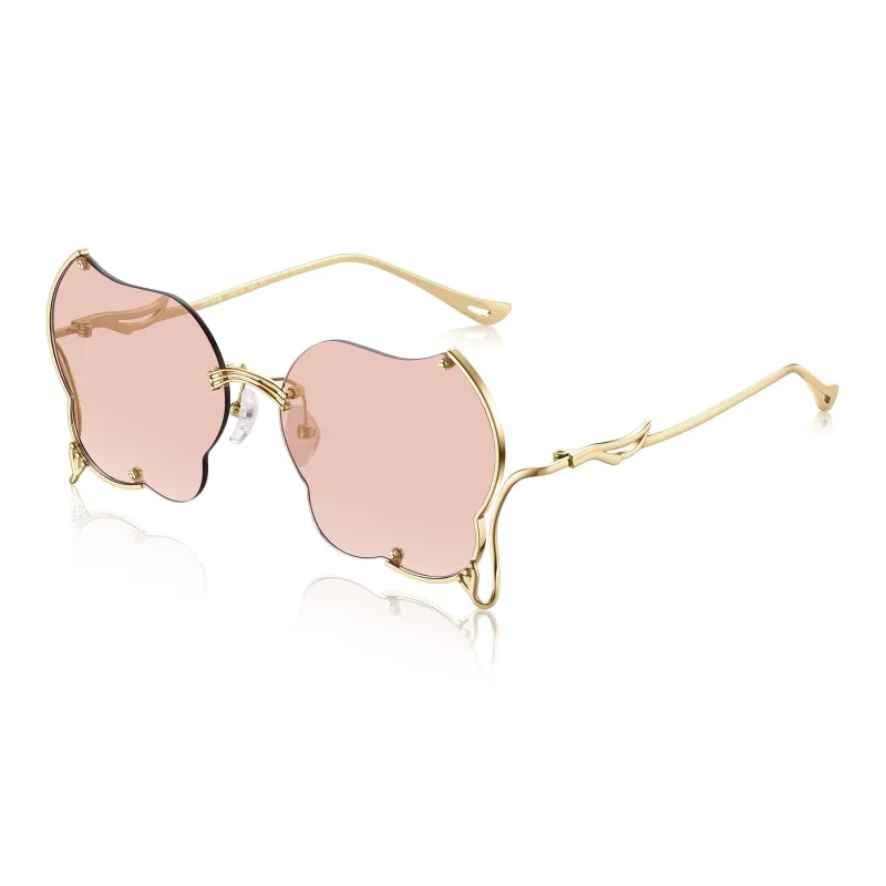 Lao Feng Xiang Β Titanium Irregular Shape Sunglasses Women's-2
