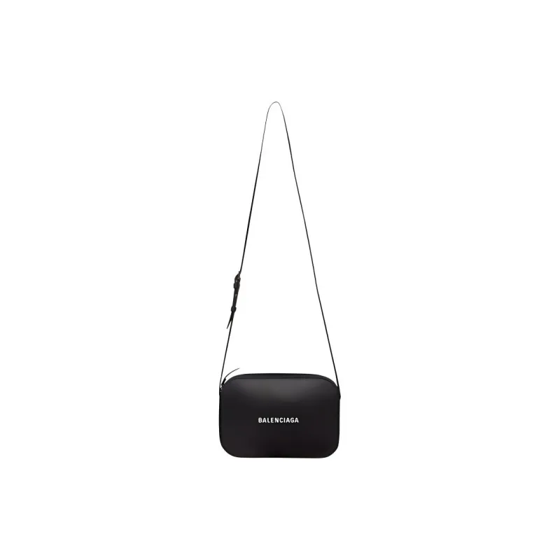 Balenciaga Calfskin Camera Bags Crossbody Bags Shoulder Bags Small Size Men's Black-1