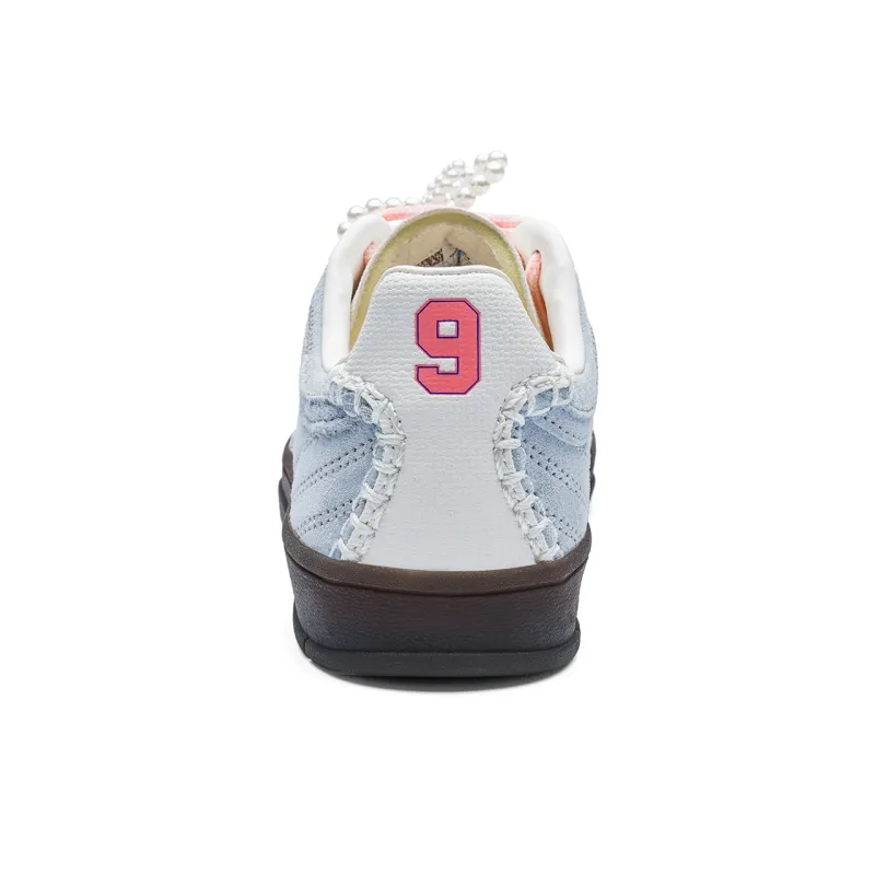 Kappa Tifo Back to Back Anti Slip Wear Resistant Low Top Skateboard Shoes Women's Blue-4