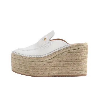 GIANVITO ROSSI Slip Resistant Closed Toe Slippers 9.5cm Women's White