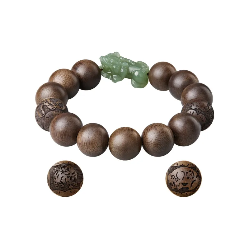 Moonstone Edge Agarwood Bracelets Men's-1