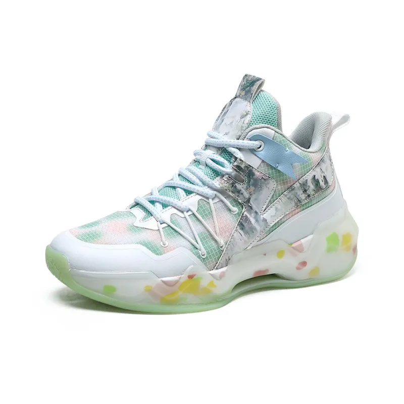 TONYBEAR Anti Slip Wear Resistant Mid Top Basketball Shoes Unisex-1