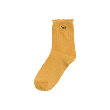 Vans Tinsel Half Crew Mid Calf Socks Unisex 1 Pack Ginger Yellow