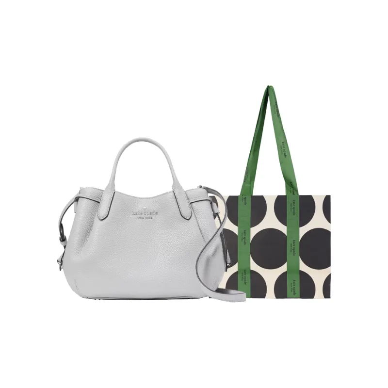 Kate Spade Cow Leather One Shoulder Handbag Trumpets Women's Gray-8