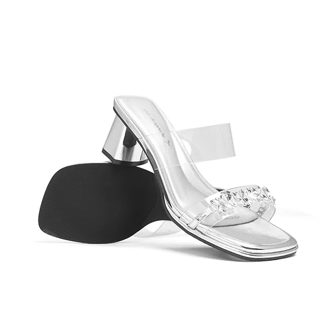 RED DRAGONFLY Rhinestone Slip Resistant Abrasion Resistant Slide Slippers Women's-9