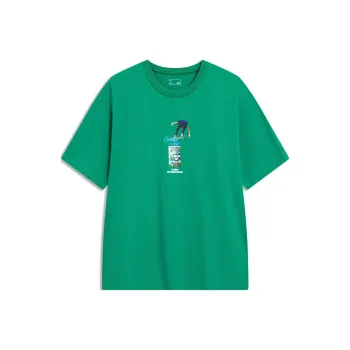 LiNing Short Sleeved T Shirts Unisex Pine Green