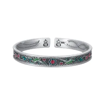7℃ S999 Fine Silver Bangles Unisex