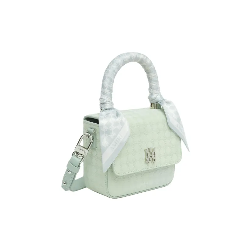AMIRI Leather One Shoulder Handbag Women's Green-1