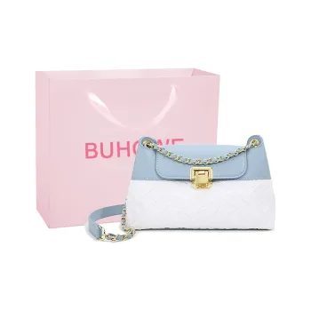 BUHOWE Polyurethane PU Shoulder Bag Regular Women's Pleated White