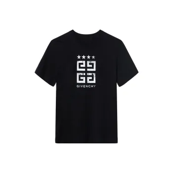 Givenchy Slim Fit Logo Star T Shirt Black/White