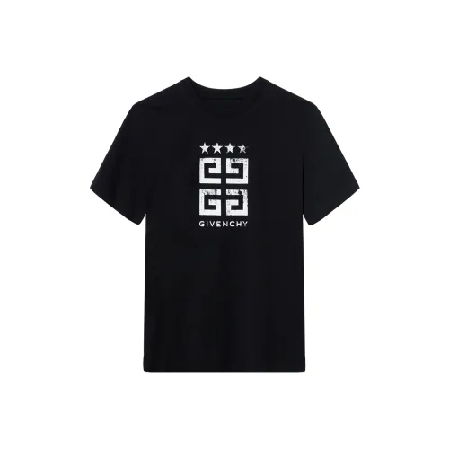 Givenchy Slim Fit Logo Star T Shirt Black/White